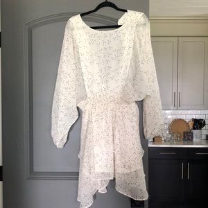 Star off white chiffon dress